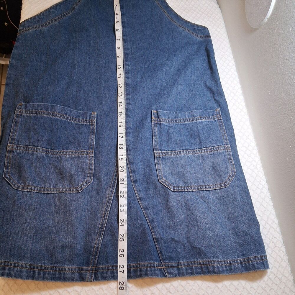 NWT Denim Overall Mini Dress Women's Sz M Casual Relaxed Fit Country Ranch Farm - Picture 6 of 11